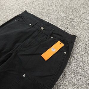 NEW Von Dutch Pants Mens 30X32 Black Double Knee Canvas Carpenter Workwear Y2K